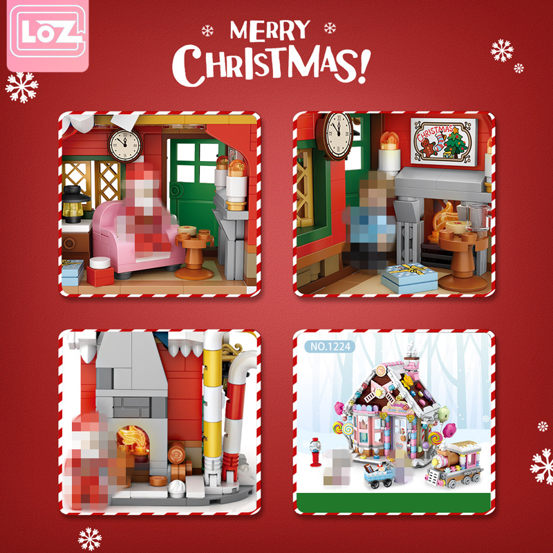 LOZ1223 Creator Merry Christmas House Building Blocks 788pcs Bricks Toys Gift from China Delivery.