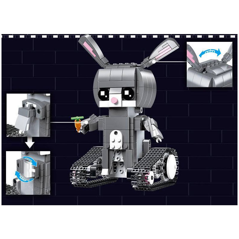 【Clearance Stock】Mould King Technic Series Walking Brick Hudy-Rabbit Building Blocks 344pcs Bricks Toys Ship From China