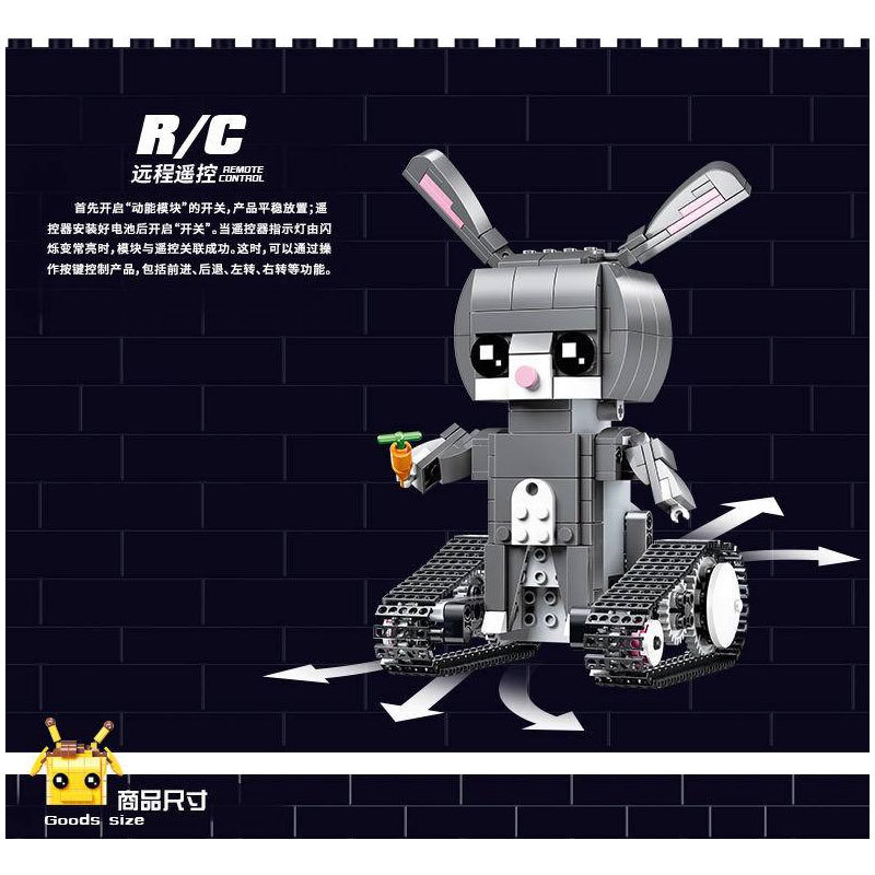 【Clearance Stock】Mould King Technic Series Walking Brick Hudy-Rabbit Building Blocks 344pcs Bricks Toys Ship From China