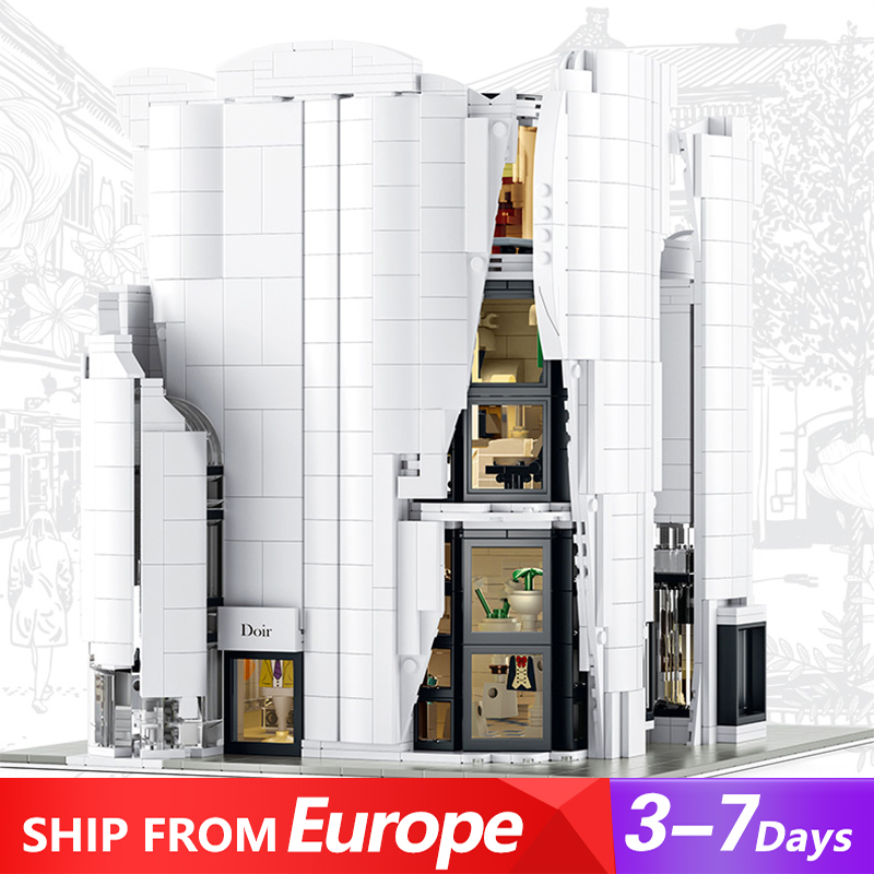 {Pre-Sale Available on 10th Oct.}Lisong 88001 Modular Buildings Luxury Flagship Store with Light Building Blocks 3028pcs Toys From Europe Delivery.