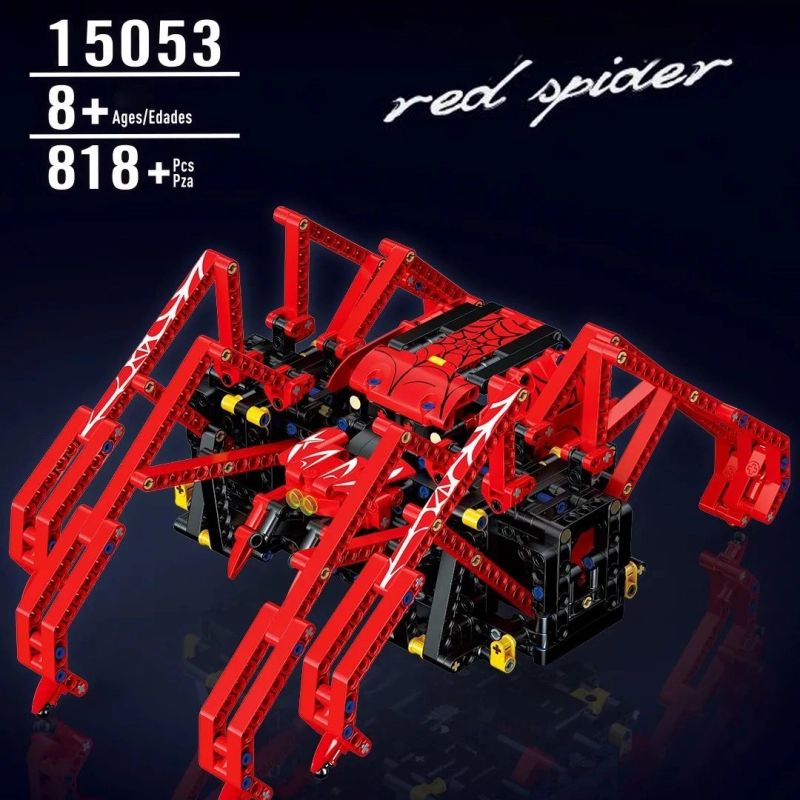 MOULD KING 15053 Technic Red Spider Building Blocks 818pcs Bricks Toys Gift From China Delivery.