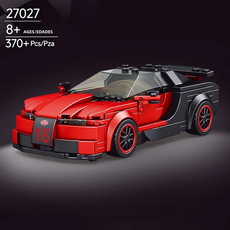 MOULD KING 27027 Technic Speed Champions Red No.Willon Racers Car Building Blocks 370pcs Bricks Toys from China Delivery.