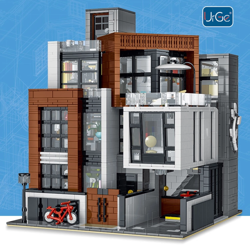 {Pre-Sale Available on 10th Oct.}Mork 10204 Cube Brown Modern Villa Modular Buildings 3591pcs Bricks Toys From USA 3-7 Days Delivery.