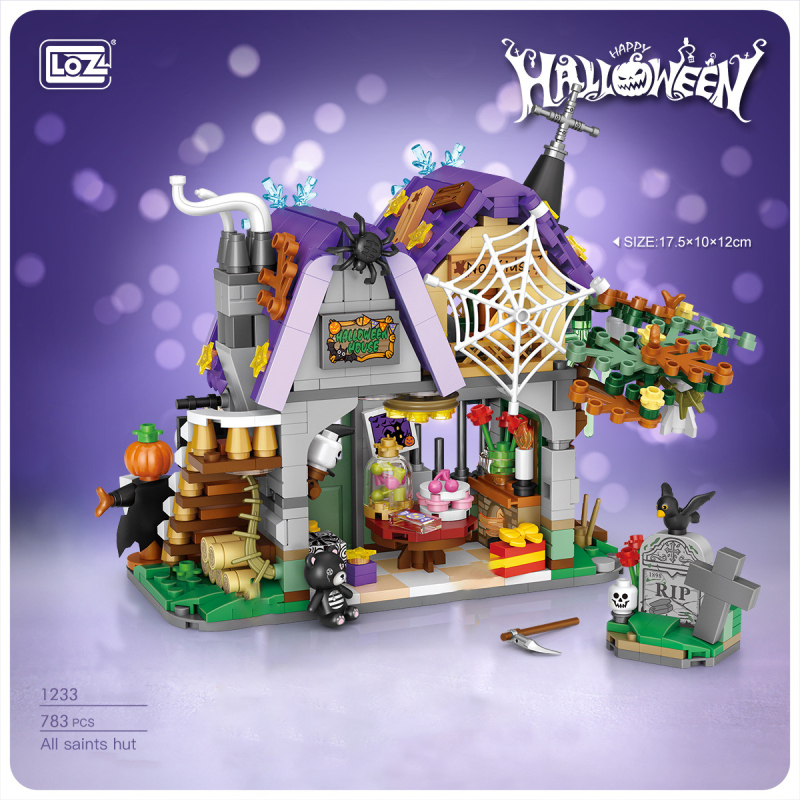 LOZ 1233 Creator mini bricks Halloween cottage Building Blocks 765pcs Bricks Toys From China Delivery.