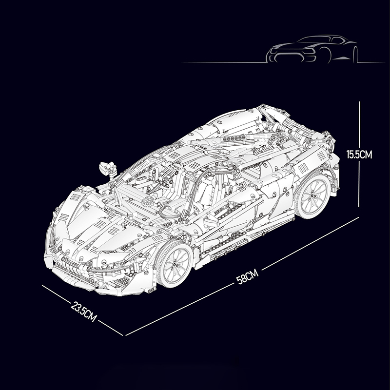 MOULD KING 13091 Technic Green McLaren P1 hypercar Sports Car Building Blocks 3268pcs Bricks Toys from China Delivery.