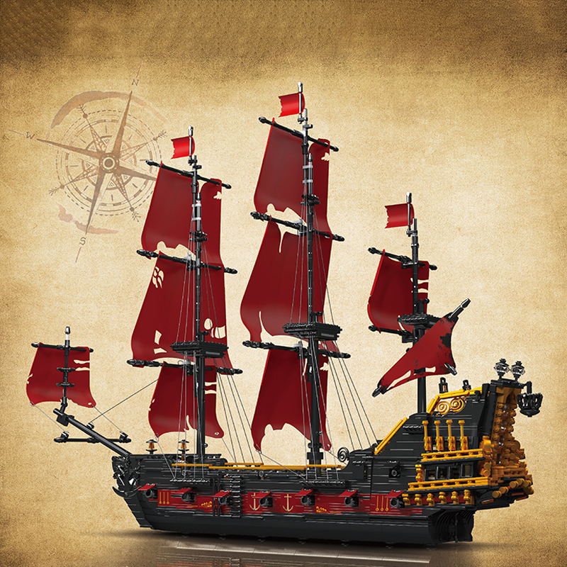 MOULD KING 13109 Movie & Game Pirates of QA Ship Building Blocks 3139pcs Bricks Toys From China Delivery.