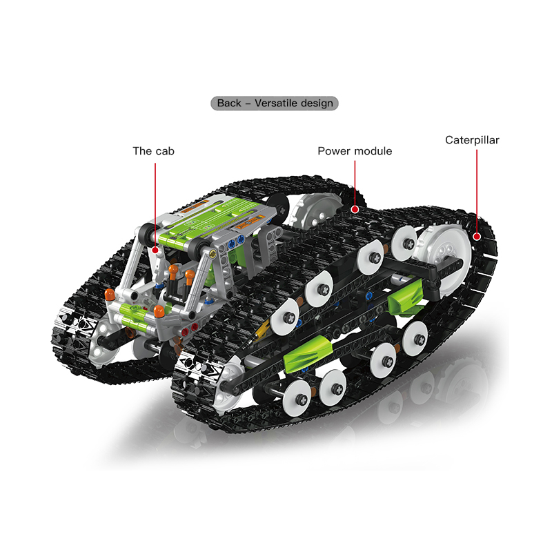 MOULD KING 13153 Technic Green Double-sided Vehicle App Control 836pcs Bricks Toys From China Delivery.