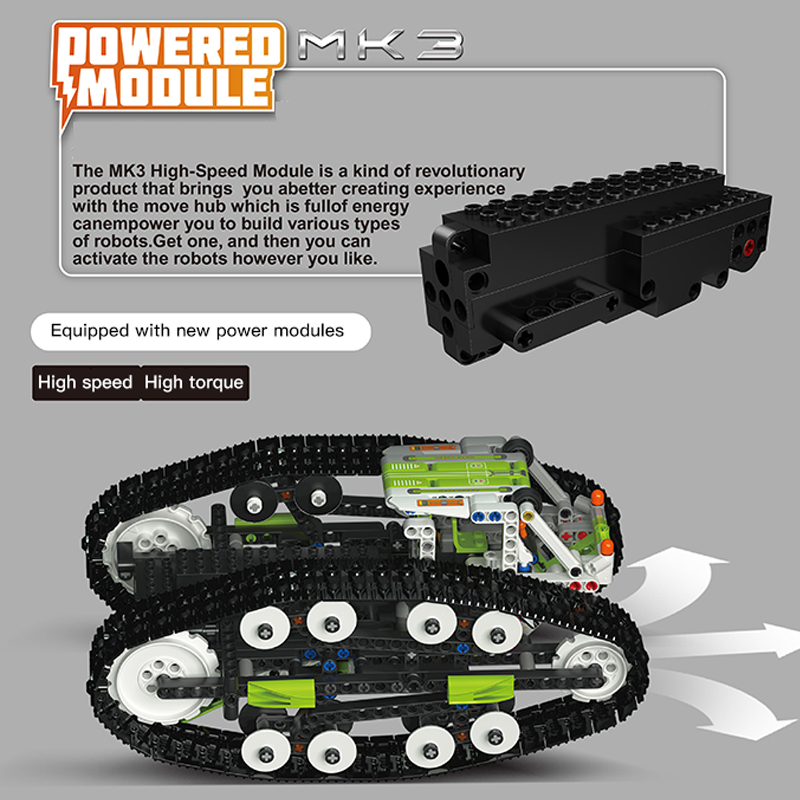 MOULD KING 13153 Technic Green Double-sided Vehicle App Control 836pcs Bricks Toys From China Delivery.