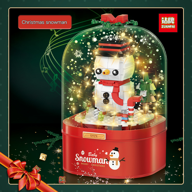 ZUANPAI Z001 Creator Christmas Snowman Building Blocks Christmas gift From China Delivery.