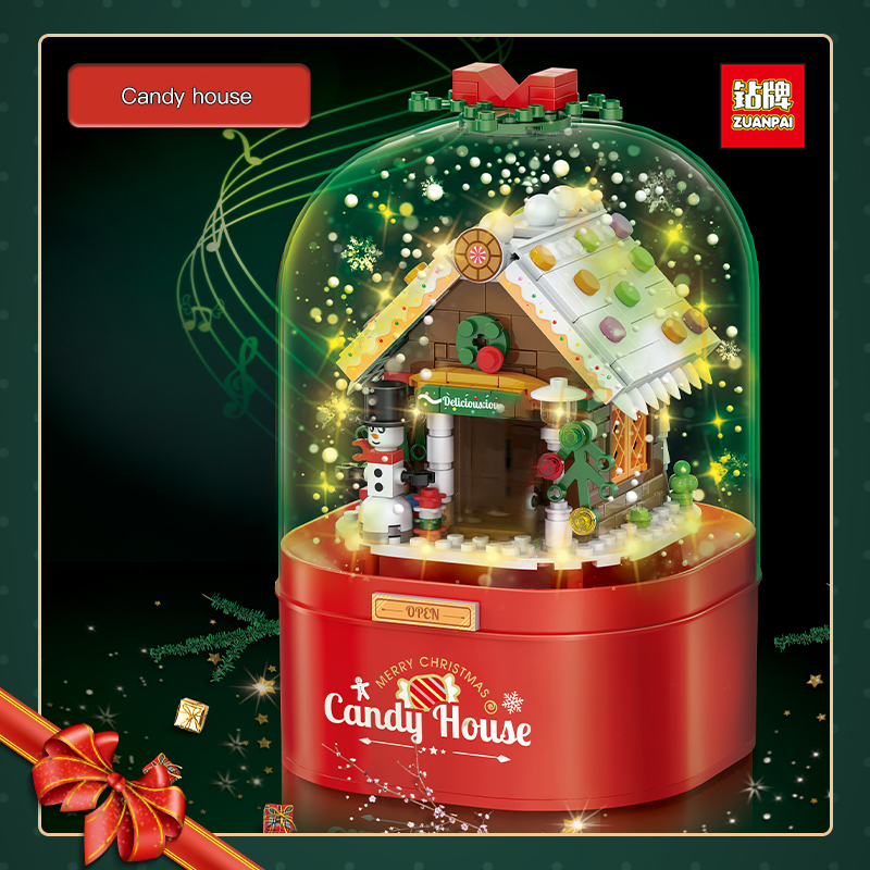 ZUANPAI Z003 Creator Christmas Candy House Building Blocks Christmas gift From China Delivery.