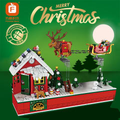 FORANGE FC6003 Merry Christmas Gift Flying Christmas Party Scene Building Blocks 940pcs Toys From China Delivery.