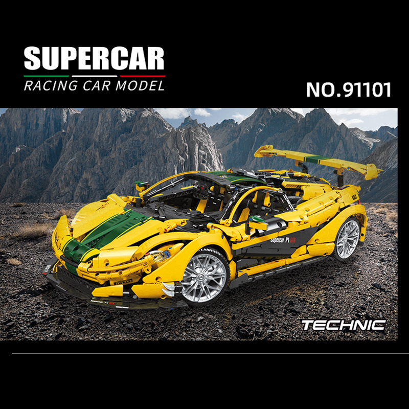 JIESTAR 91101 Technic Yellow McLaren Sports car Building Blocks 3316pcs Bricks Toys From China Delivery.