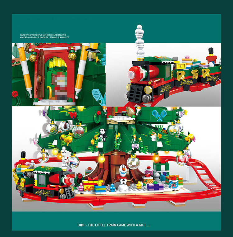 SX88013 Creator Christmas Tree House Building Blocks 2100pcs Bricks Christmas Gift Toys From China Delivery.