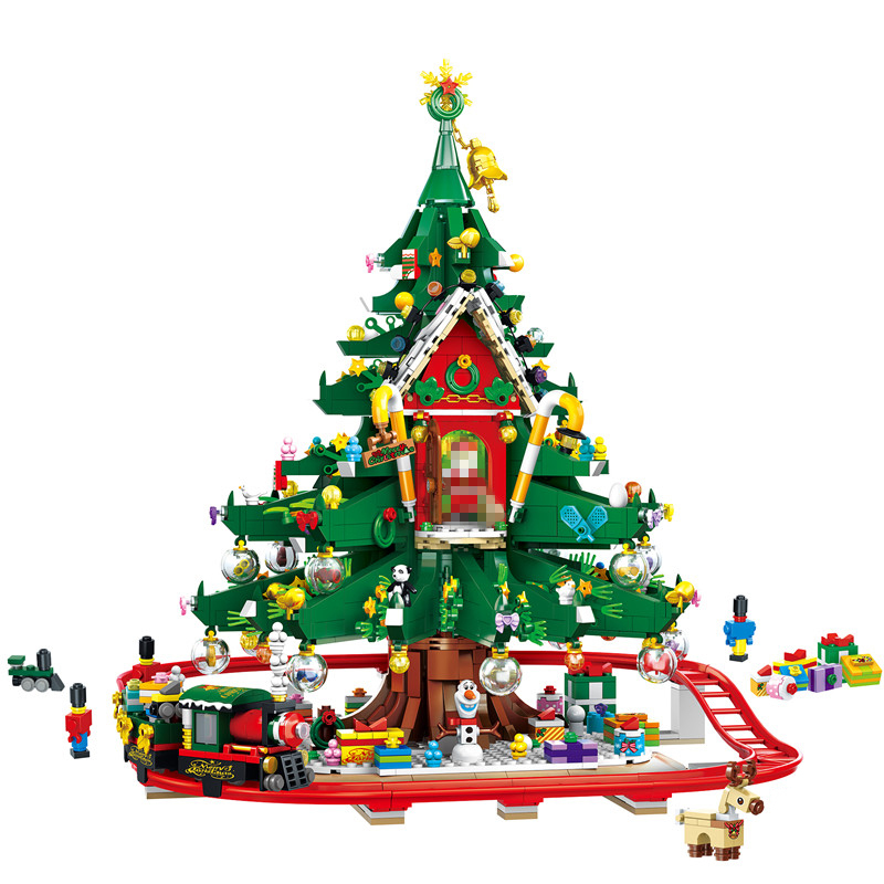 SX88013 Creator Christmas Tree House Building Blocks 2100pcs Bricks Christmas Gift Toys From China Delivery.