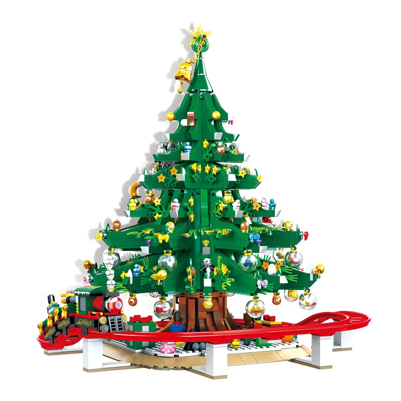 SX88013 Creator Christmas Tree House Building Blocks 2100pcs Bricks Christmas Gift Toys From China Delivery.