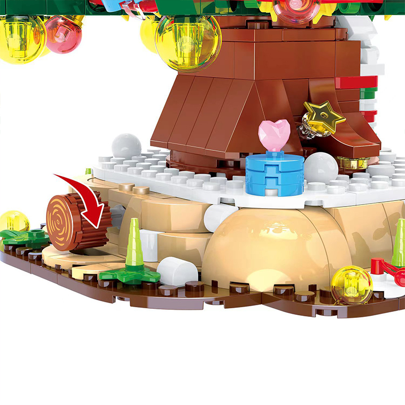 YongLeXing  88036 Creator Christmas Tree Building Blocks 1124pcs Bricks Christmas Gift Toys From China Delivery.