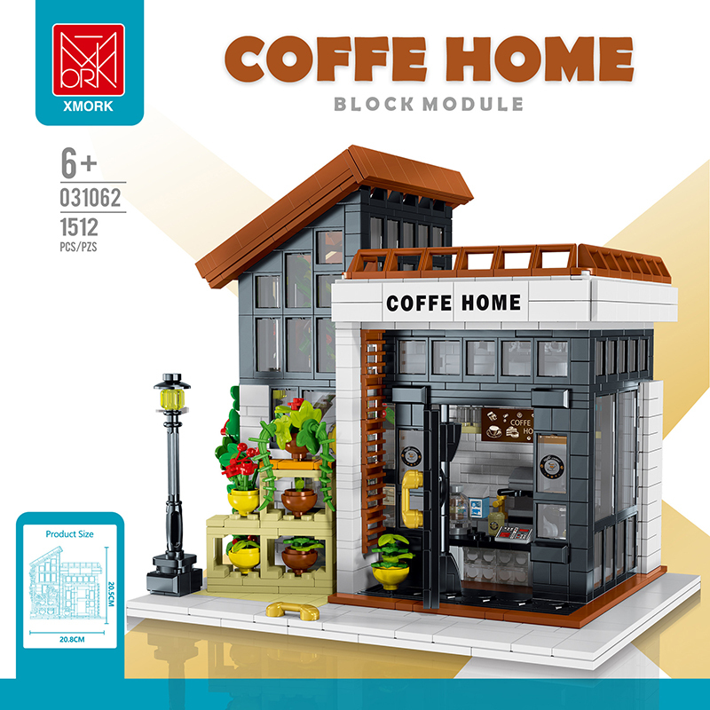 Mork 031062 Buildings Coffe Home Building Blocks 1512pcs Cafe Shop Toys From China Delivery.