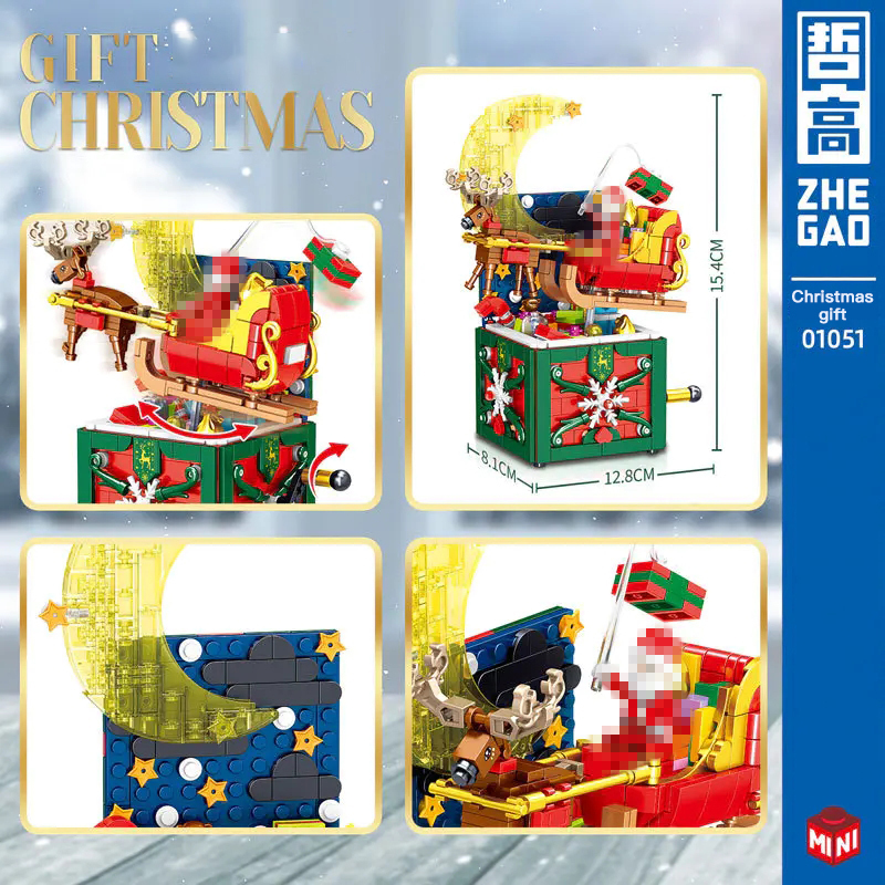 ZHEGAO 01051 Mini Bricks Toys Creator Merry Christmas Gift Building Blcoks 772pcs Bricks From China Delivery.