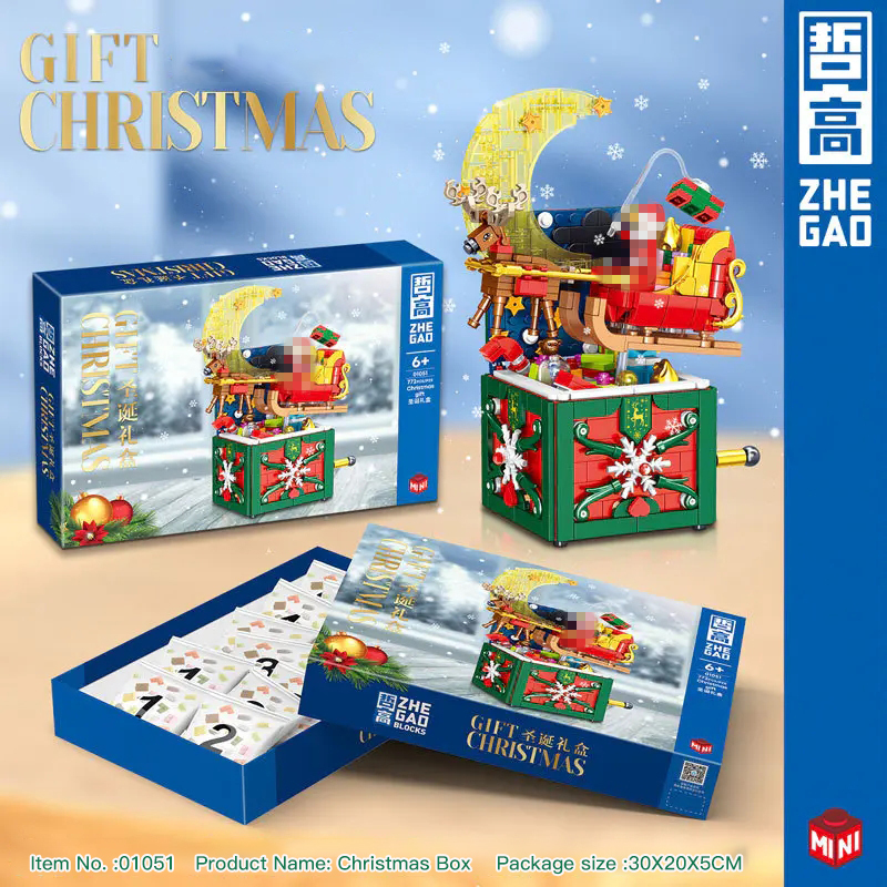 ZHEGAO 01051 Mini Bricks Toys Creator Merry Christmas Gift Building Blcoks 772pcs Bricks From China Delivery.