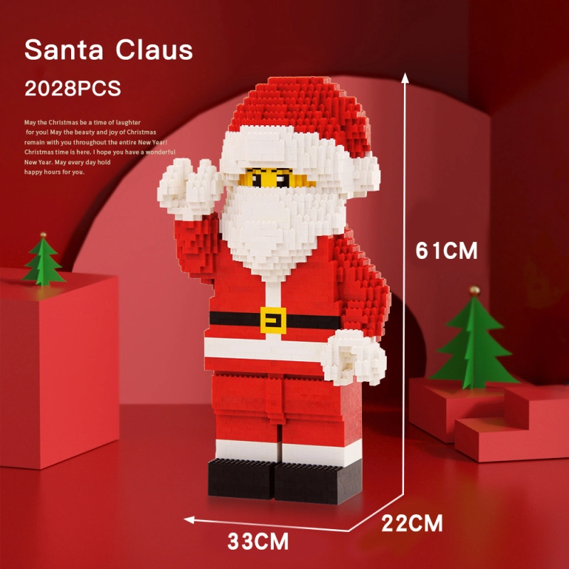 Custom 1809 Mini Blocks Christmas Gift Santa Claus Building Blocks 2028pcs Bricks Toys From China Delivery.