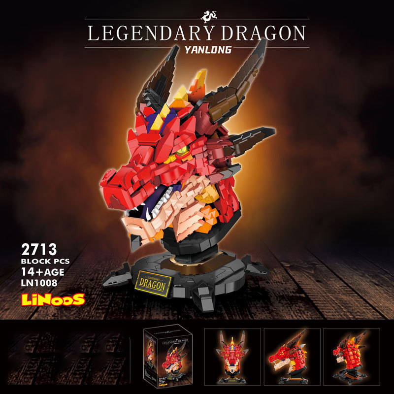 LiNoos(ZHEGAO) LN1008 Creator Expert Legendary Dragon Building Blocks 2713pcs Bricks Toys From China Delivery.