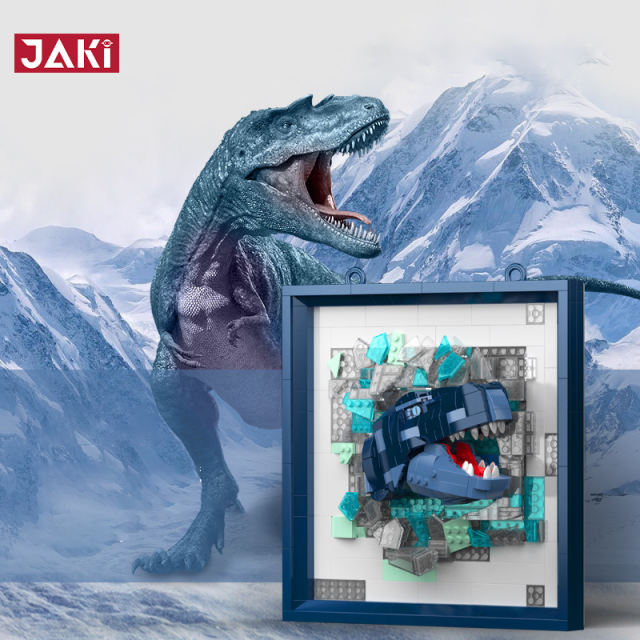 JAKI JK5301 JK5302 Creator DIY Dinosaur Painting Hanging Tyrannosaurus Building Blocks Toys From China Delivery.