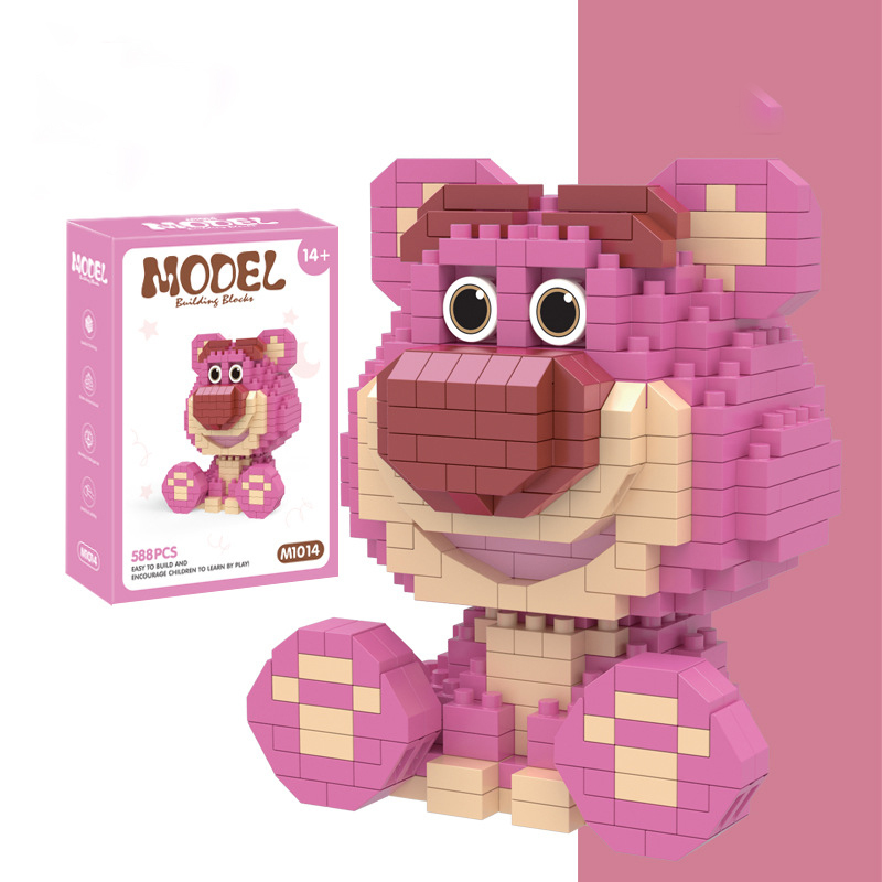 JIHUI M1014 Mini Bricks Strawberry Bear Building Blocks 588pcs Bricks Toys From China Delivery.