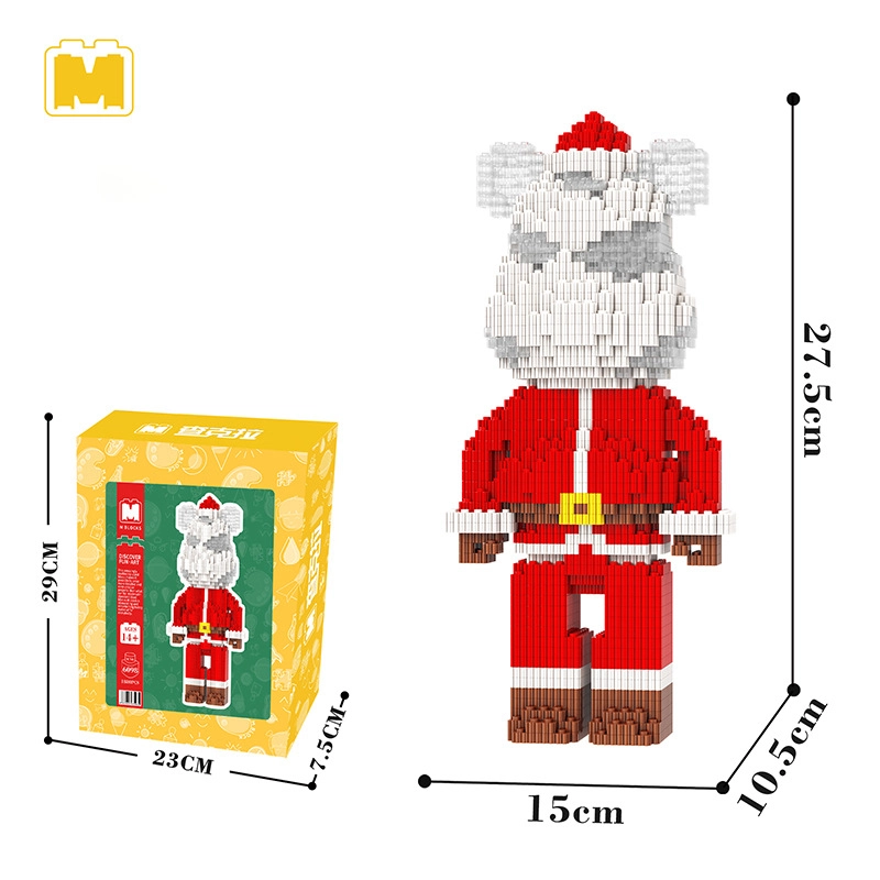 M6098-Y M6099-Y Mini Bricks Santa Violent Bear Building Blocks 1880pcs Bricks Christmas Gift Toys From China Delivery.