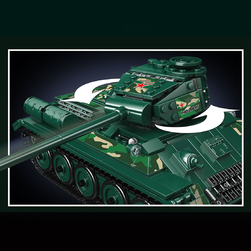 Mould King 20015 Military App Control T-34 Medium Tank Building blocks 800+pcss Bricks Toys From China Delivery.