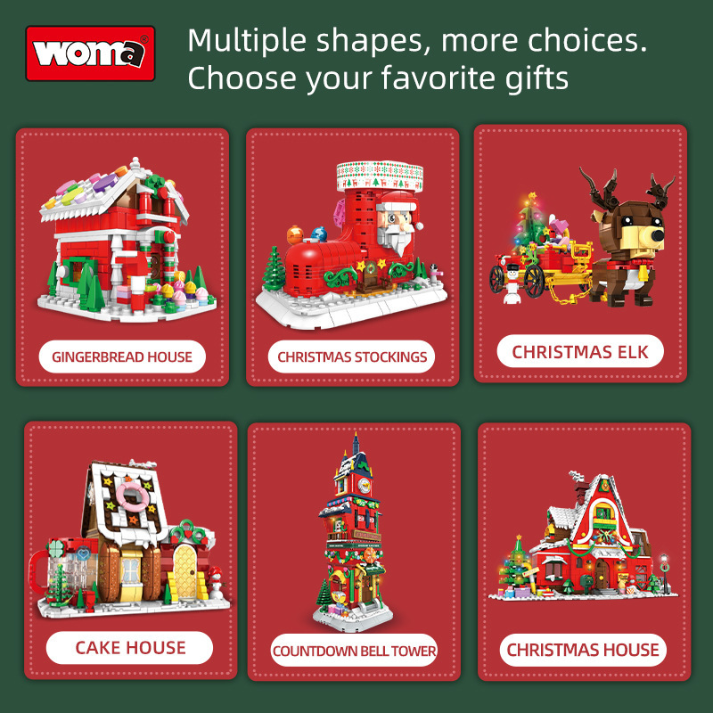 WOMA C0272 Christmas Presents Christmas Deer Building blocks 481PCS Bricks Toys From China Delivery.