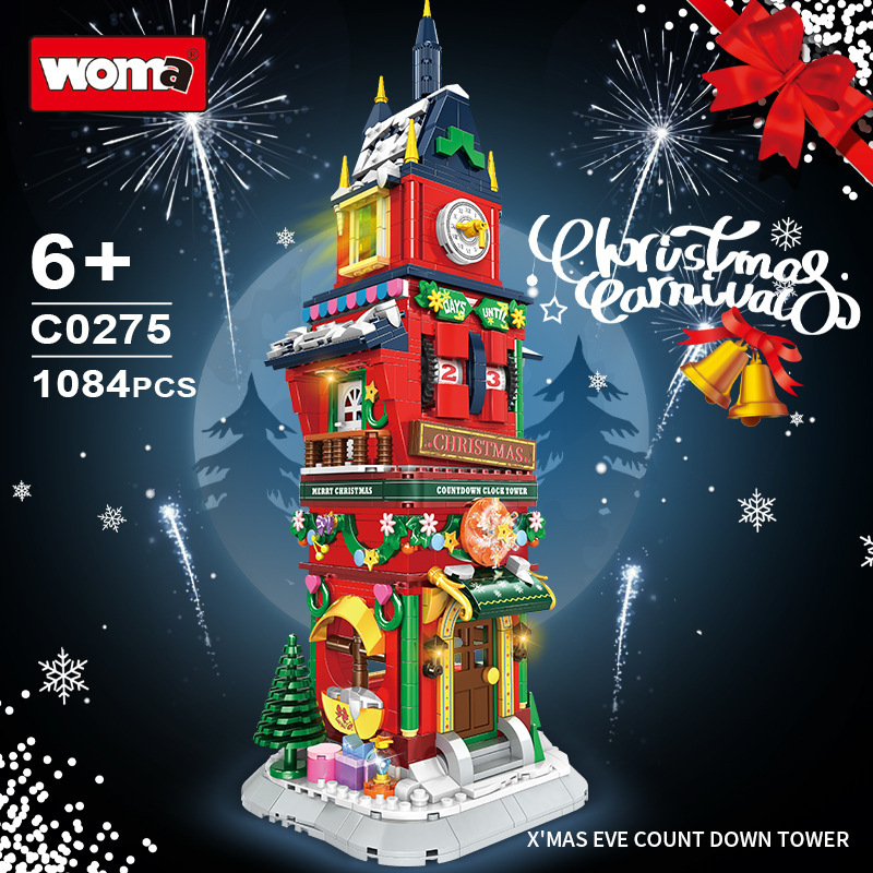WOMA C0275 Christmas Presents X'MAS EVE COUNT DOWN TOWER Building Blocks 1084pcs Bricks Toys From China Delivery.
