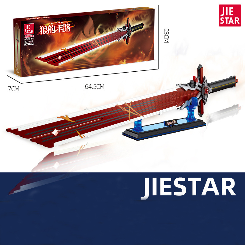 JIESTAR 92032 Movie & Game Wolf's Gravestone Knife Building Blocks 823pcs Bricks Toys From China Delivery.