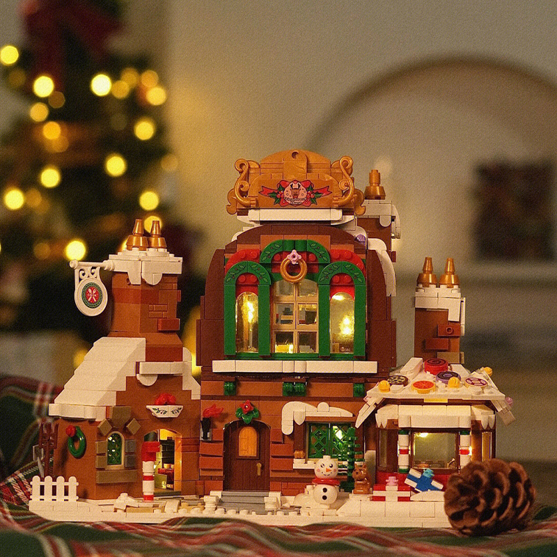 ZHEGAO DZ6025 Mini Bricks Toys  Creator Christmas Gingerbread House Building Blocks 1481pcs Bricks  From China Delivery.