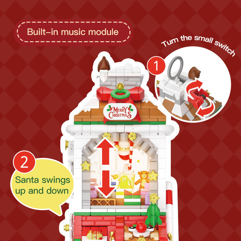 Wekki 516156 Creator Christmas doll machine Building Blocks Christmas Presents Toys From China Delivery.