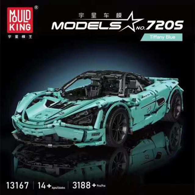 Mould King 13167 Technic McLaren 720S Sports Car Building Blocks 3188pcs Bricks Toys From China Delivery.