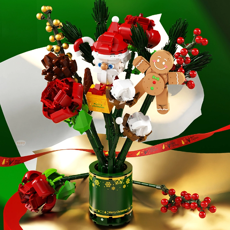 SEMBO 605026 Creator Romantic Christmas Bouquet Building Blocks 2963pcs Bricks Toys Gift FROM China Delivery.