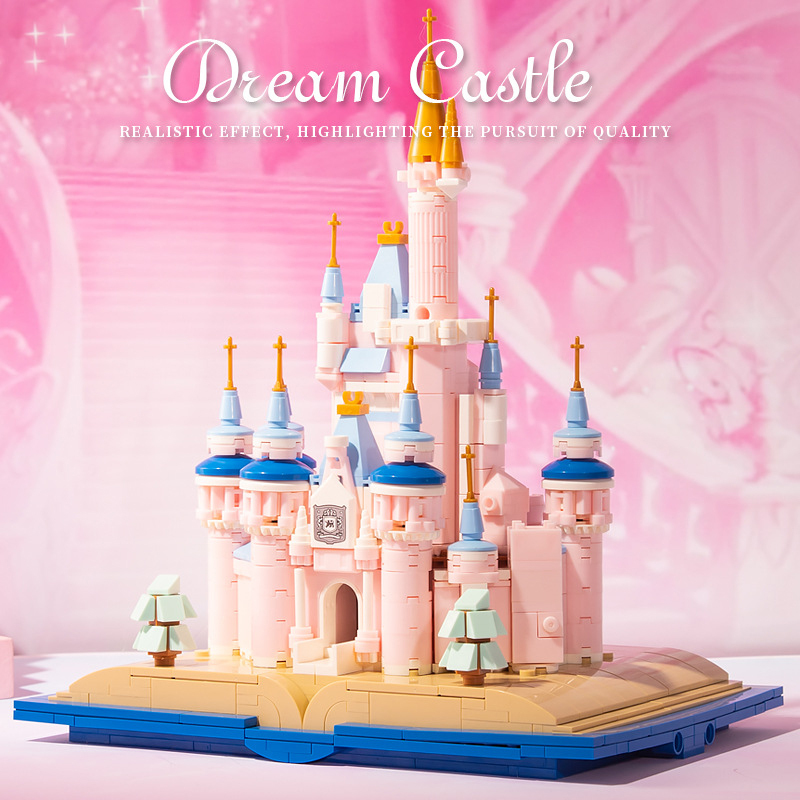 MJI 13011 Magic Castle Book Building Blocks Pink Castle 768pcs Bricks Toys From China Delivery.