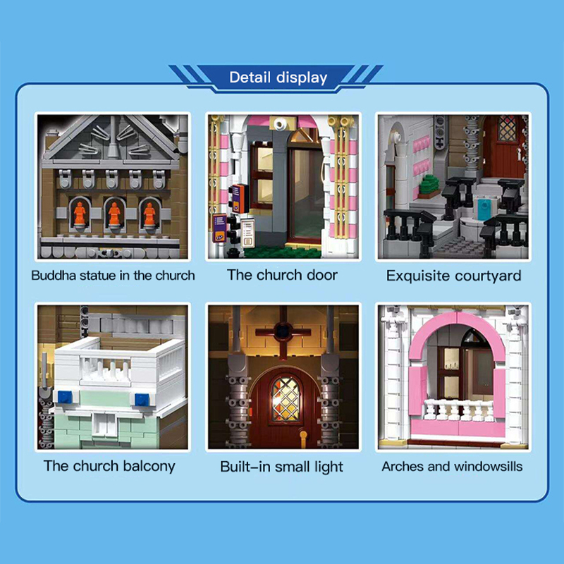 {MINI Bricks} ZHEGAO DZ6021 Creator Expert Modular Buildings Church Of Cuba Building Blocks 2300pcs Bricks Toys From China Delivery.