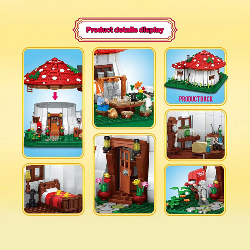 {MINI Bricks} ZHEGAO 01016 Creator Expert Modular Buildings Mushroom House Building Blocks 2233pcs bricks Toys From China Delivery.