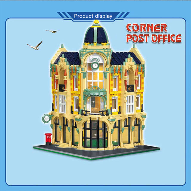 {MINI Bricks} ZHEGAO DZ6023 Creator Expert Modular Buildings Corner Post Office Building Blocks 4342pcs Bricks Toys From China Delivery.