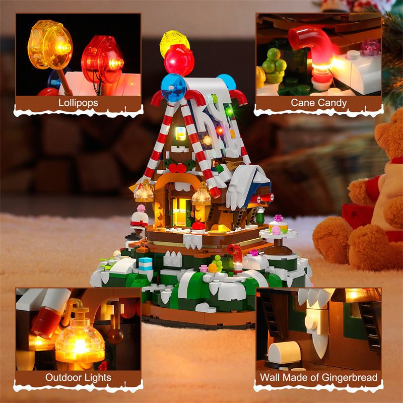 FunWhole F9009 Creator Christmas Gift Candy House Building Blocks 986pcs Bricks Toys From China Delivery.