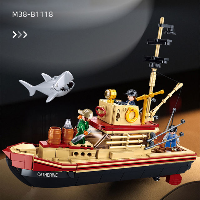 Sluban M38-B1118 The Great Shark Ship Building Blocks 592pcs Bricks Toys From China Delivery.