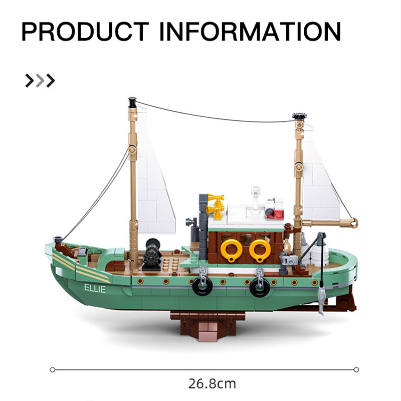 Sluban M38-B1119 The Fish Boat Building Blocks 610pcs Bricks Toys From China Dlivery.