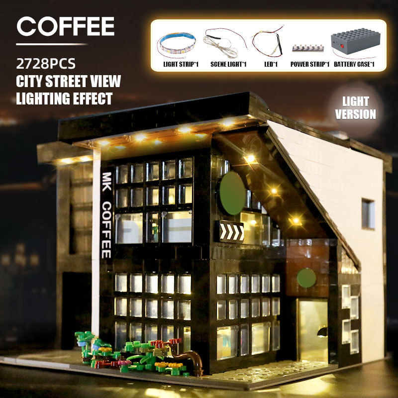 {Pre-sale available on 22th Nov.}Mould King 16036 Modular Buildings Modern Cafe Modular 2020 Building Blocks 2728pcs Bricks Toys From USA Delivery.