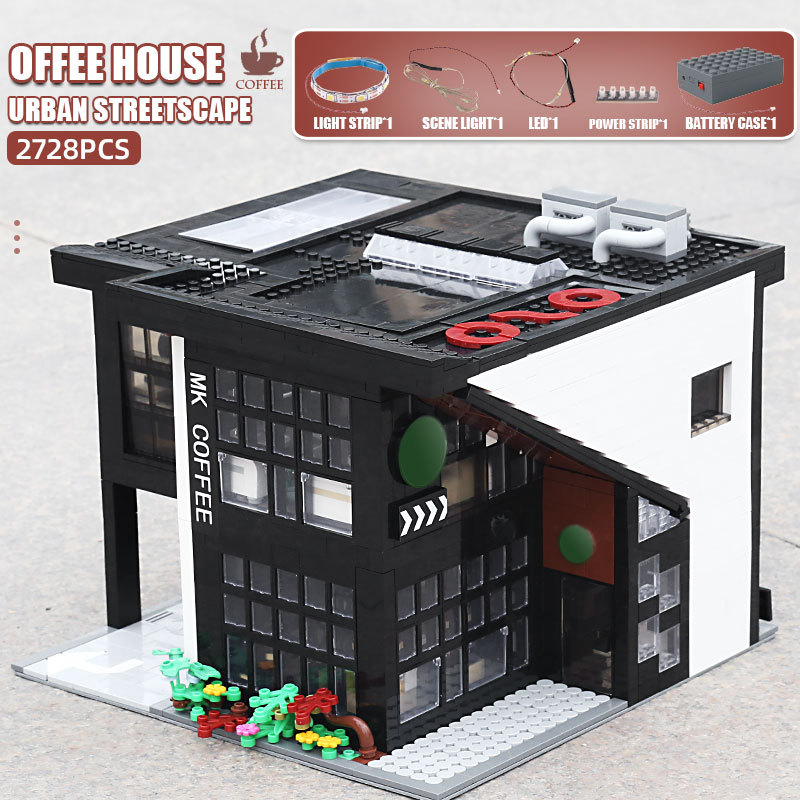 {Pre-sale available on 22th Nov.}Mould King 16036 Modular Buildings Modern Cafe Modular 2020 Building Blocks 2728pcs Bricks Toys From USA Delivery.