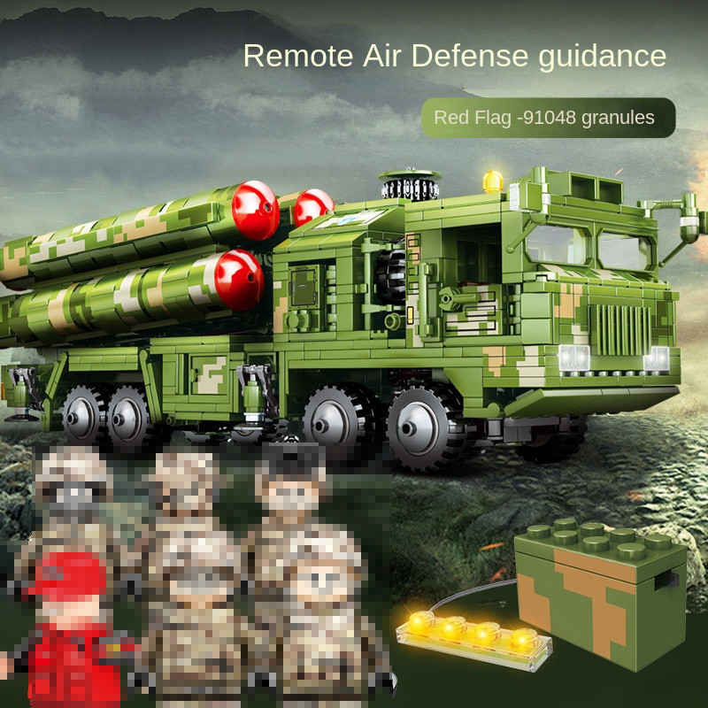 SEMBO 105768 Military HQ-9 Anti-Aircraft Missiles System Building Blocks 1048pcs Bricks Toys From China Delivery.