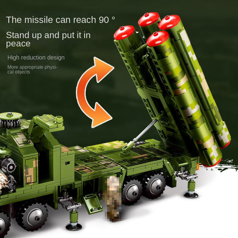 SEMBO 105768 Military HQ-9 Anti-Aircraft Missiles System Building Blocks 1048pcs Bricks Toys From China Delivery.