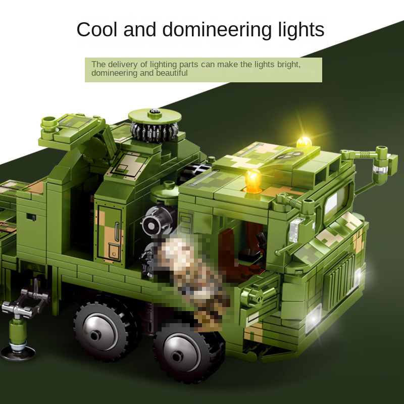 SEMBO 105768 Military HQ-9 Anti-Aircraft Missiles System Building Blocks 1048pcs Bricks Toys From China Delivery.