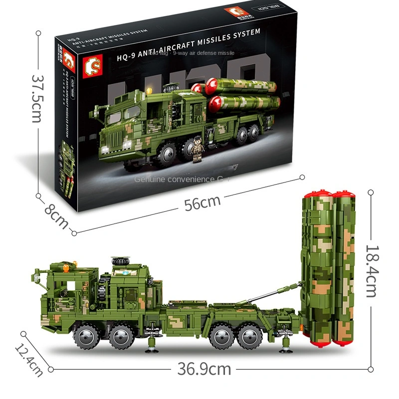 SEMBO 105768 Military HQ-9 Anti-Aircraft Missiles System Building Blocks 1048pcs Bricks Toys From China Delivery.