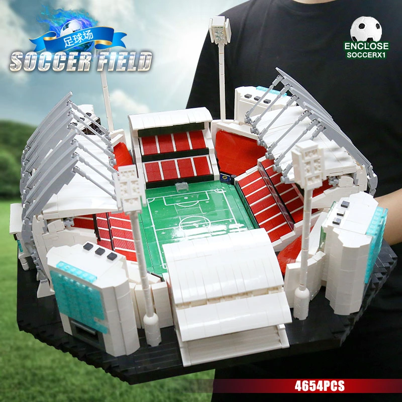 QIZHILE 90008 Creator Expert Buildings SOCCER FIELD Building Blocks Football Field Bricks Toys 4654pcs from China Delivery.